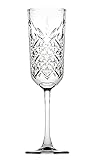 Pasabahce 4er Pack Champagner- und Sektgläser 175 ml Prosecco-Gläser Champagner Kelche Schaumweingläser in Kristall Design 4 Stück (1er Pack)
