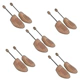 5 Paar Holz Spiralfeder Schuhspanner aus hochwertigem Echtholz