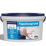 Plid® Tapetengrund Weiß matt [5L] - Ideale Untergrundvorbereitung vor dem Tapezieren - Haftgrund Tiefengrund Grundierung Voranstrich Untergrund für Raufasertapete - Made in Germany