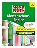 Nexa Lotte Mottenschutzpapier, Schützt effektiv bis zu 6 Monate vor Kleidermotten und Pelzkäferlarven, 2 Streifen